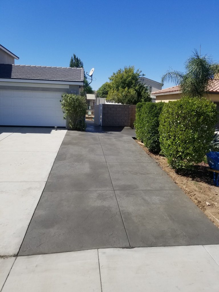 driveway extension poured in the city of Livermore for a client named Bob